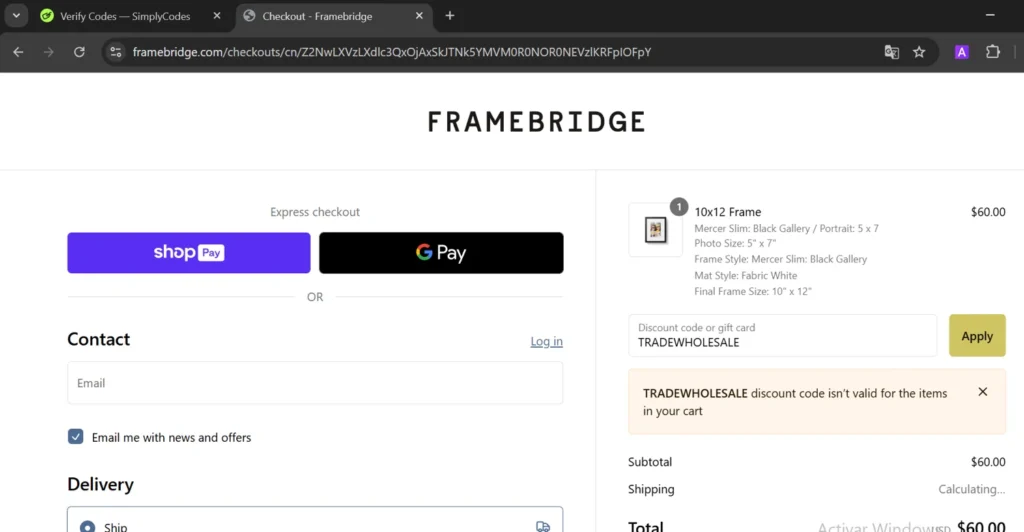 Framebridge Coupon Code